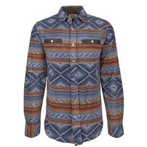NWT Men’s Rural Cloth Desperado Polar Fleece Aztec Button Down Shirt Size XL